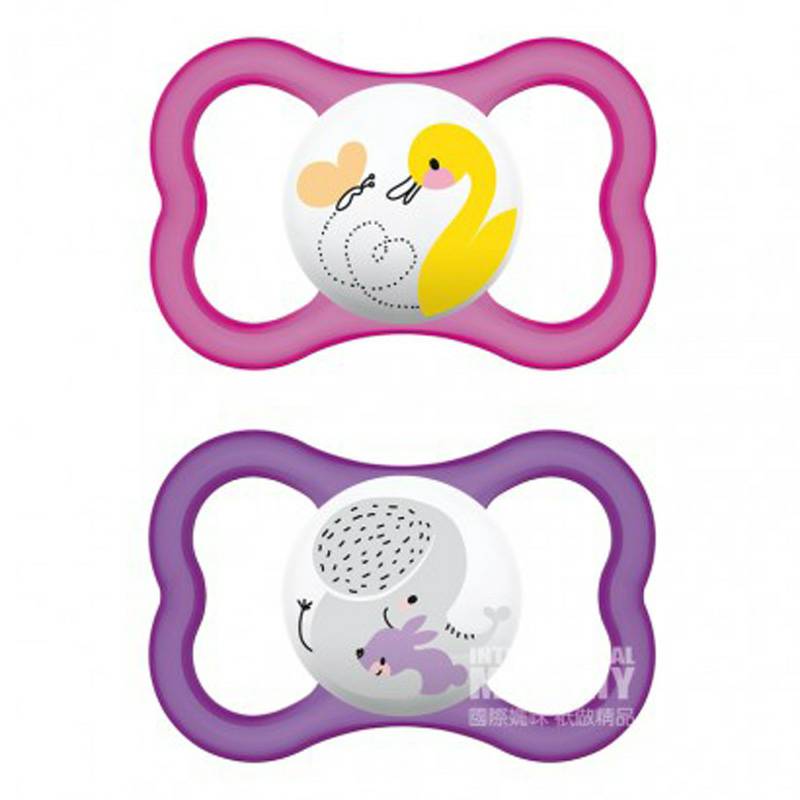 MAM 오스트리아통기성실크실리콘젖꼭지 6-16 개월두여자모델해외버전