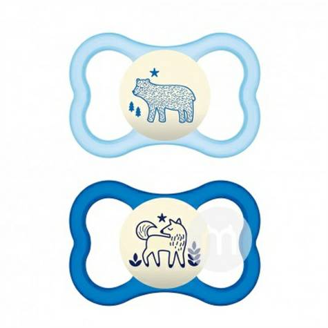 MAM 오스트리아 16 개월이상통기성실크같은실리콘수면젖꼭지두소년...