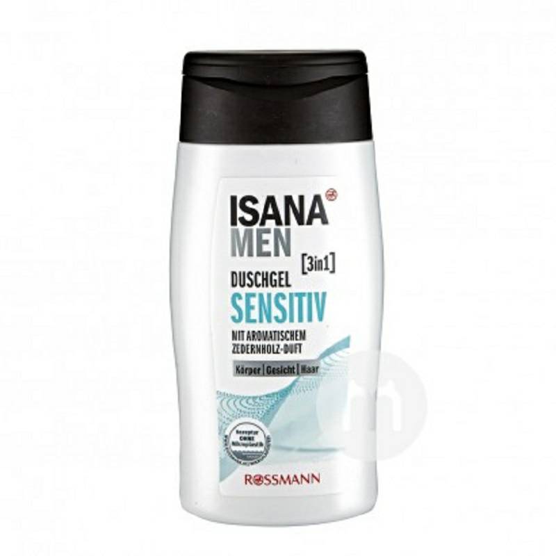 ISANA 독일남성용샴푸및목욕 2-in-1 민감한근육바디워시 * 2 해외버전