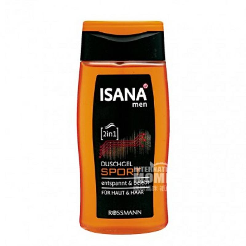 ISANA 독일남성용샴푸및목욕 2-in-1 스포츠바디워시 * 2 해외버전