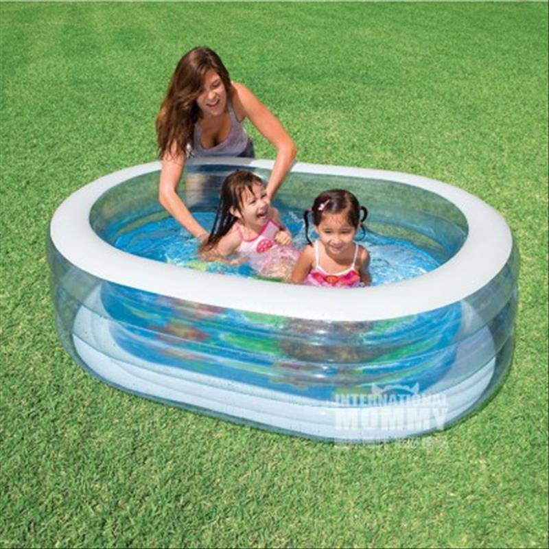 INTEX 아메리칸어린이타원형풍선수영장 163 × 107 × 46 cm 해외버전