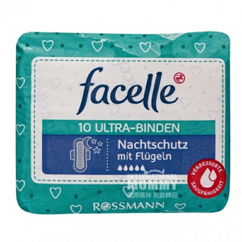 Facelle 독일나이트윙생리대 5 방울 10 매입 * 2 해외버전