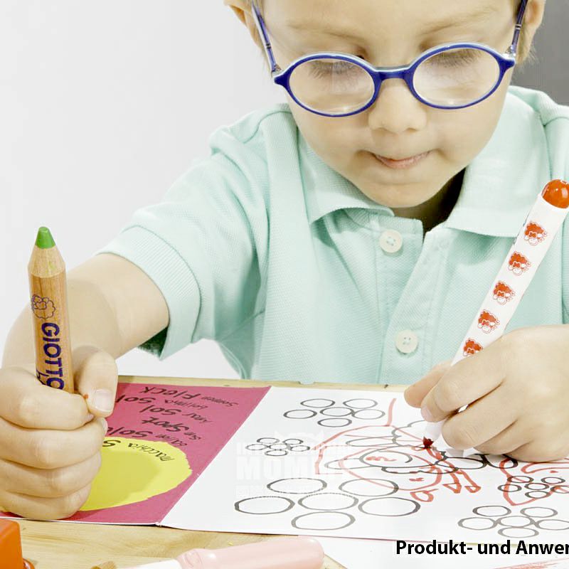 GIOTTO 이탈리아 6 색두꺼운막대목재친환경컬러연필해외버전