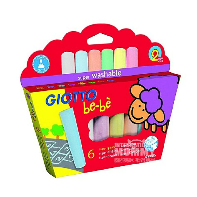 GIOTTO 이탈리아 6 컬러무독성환경분필해외판