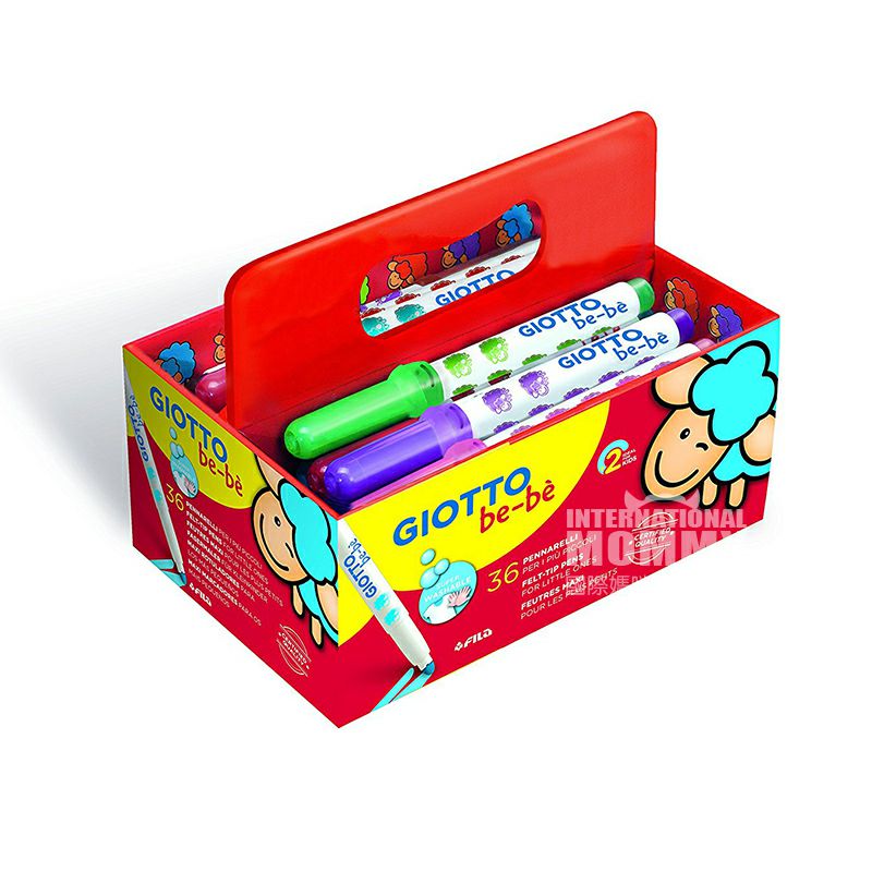 GIOTTO지오토이탈리아지오토베이비특별두꺼운막대슈퍼세척수채화펜 36 팩해외버전