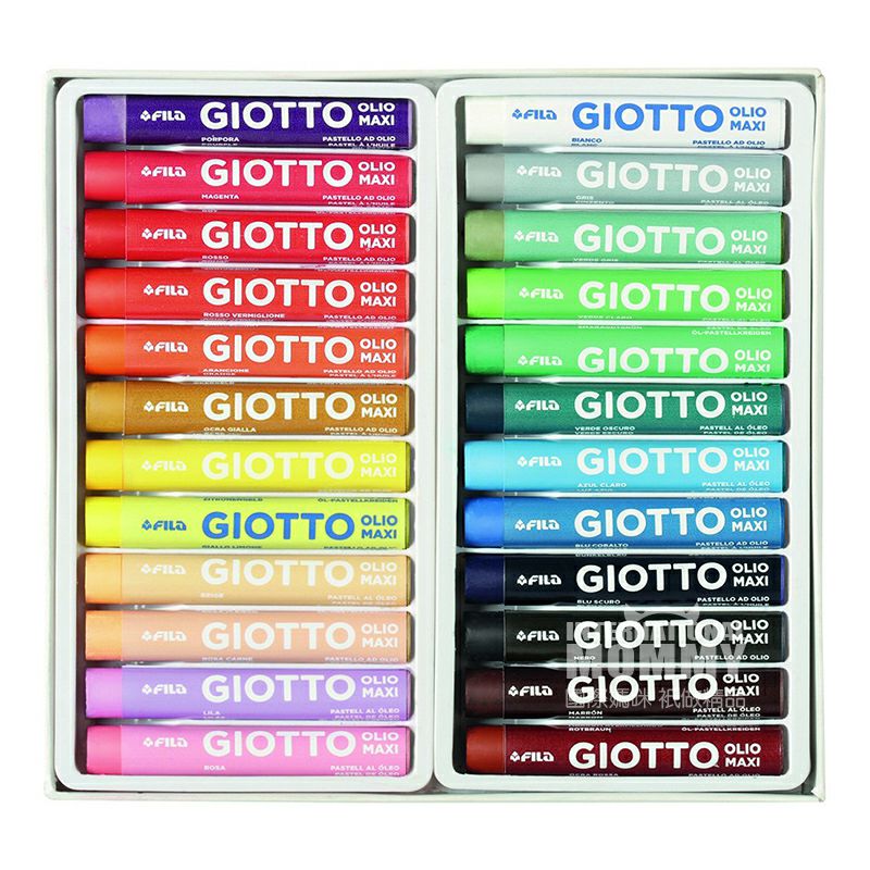 GIOTTO 이탈리아 24 색두꺼운막대빨유화스틱해외판