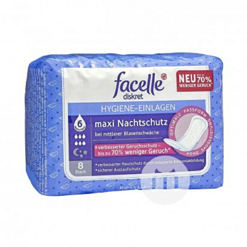 Facelle 독일밤통기성생리대 6 방울의물 8 개 * 2 해외버전