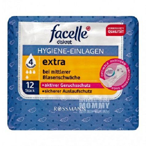 Facelle 독일통기성날개가없는생리대 4 방울 12 조각 * ...