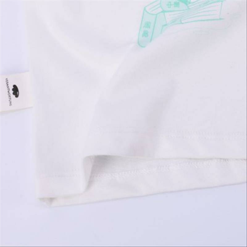 Verantwortung 남녀아기중국부티크문화면여름반팔티셔츠무지화이트