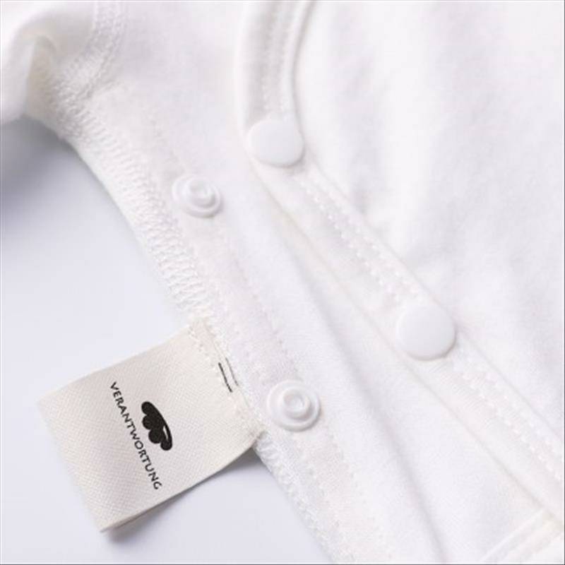 Verantwortung 남녀아기중국부티크문화고급면신생아여름긴소매사이드오픈바디수트일반흰색