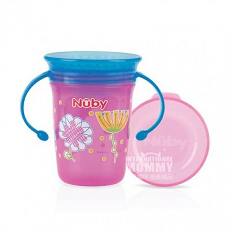 Nuby US 360도누수방지마시는컵 240ml 6 개월이상해외버전