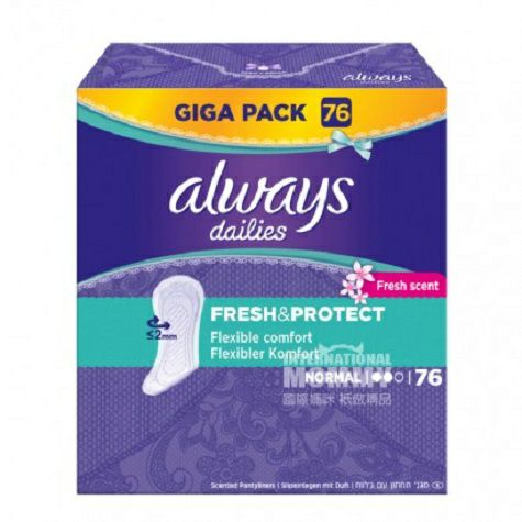 Always 독일시리즈매일위생패드 2 드립 76 조각팩 * 2 ...