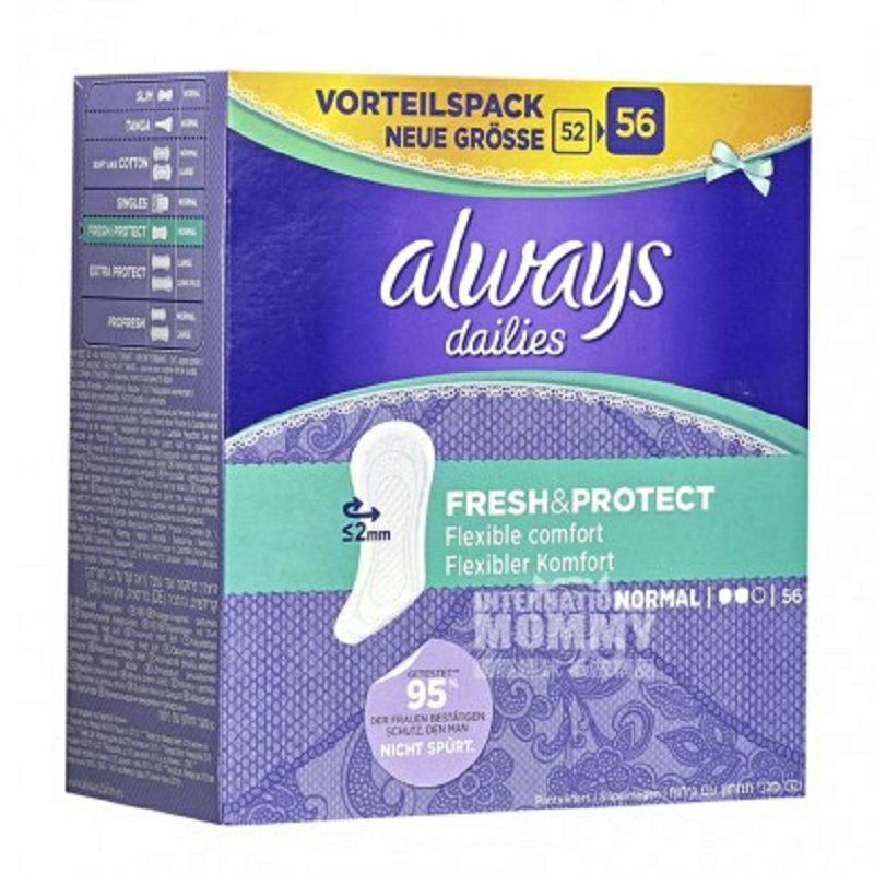 Always 매일위생패드매일독일어시리즈 56 조각 2 방울 * 2 해외버전