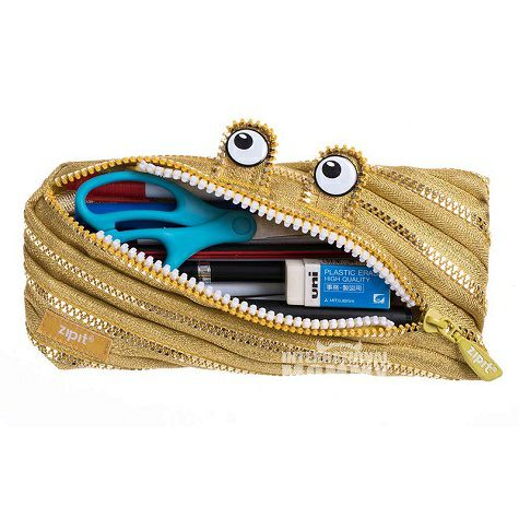 ZIPIT 이스라엘지퍼펜슬케이스골드빅아이해외판