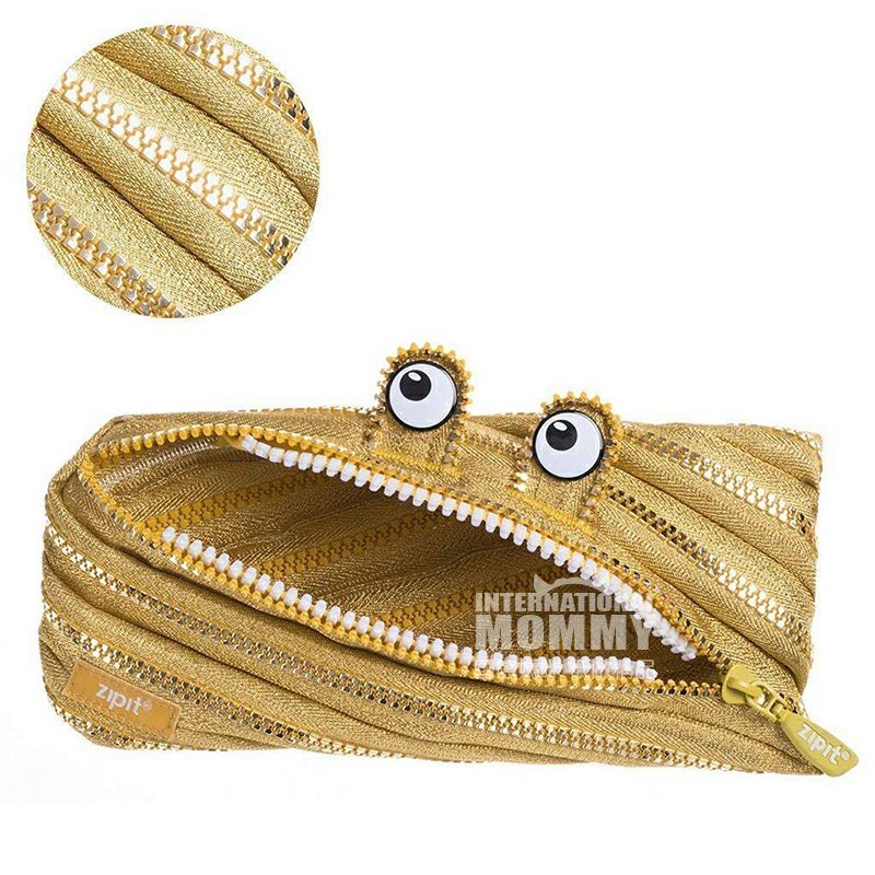 ZIPIT 이스라엘지퍼펜슬케이스골드빅아이해외판