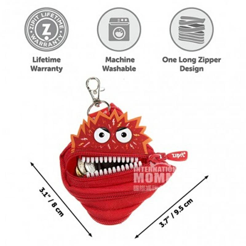 ZIPIT 이스라엘빨간화난괴물동전지갑해외버전