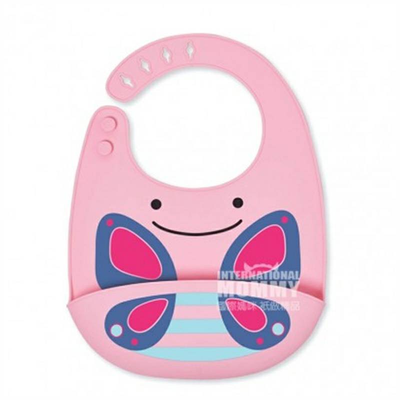 SKIP HOP 미국동물원시리즈입체실리콘만화턱받이해외버전