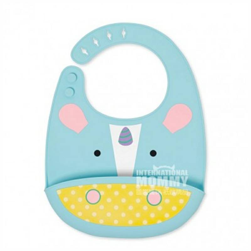 SKIP HOP 미국동물원시리즈입체실리콘만화턱받이해외버전