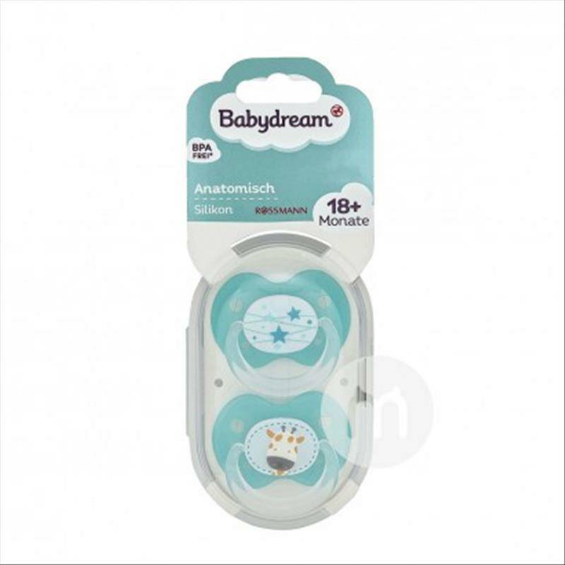 Babydream 독일작은동물기하학적패턴실리콘젖꼭지 18 개월이상 2 팩해외버전