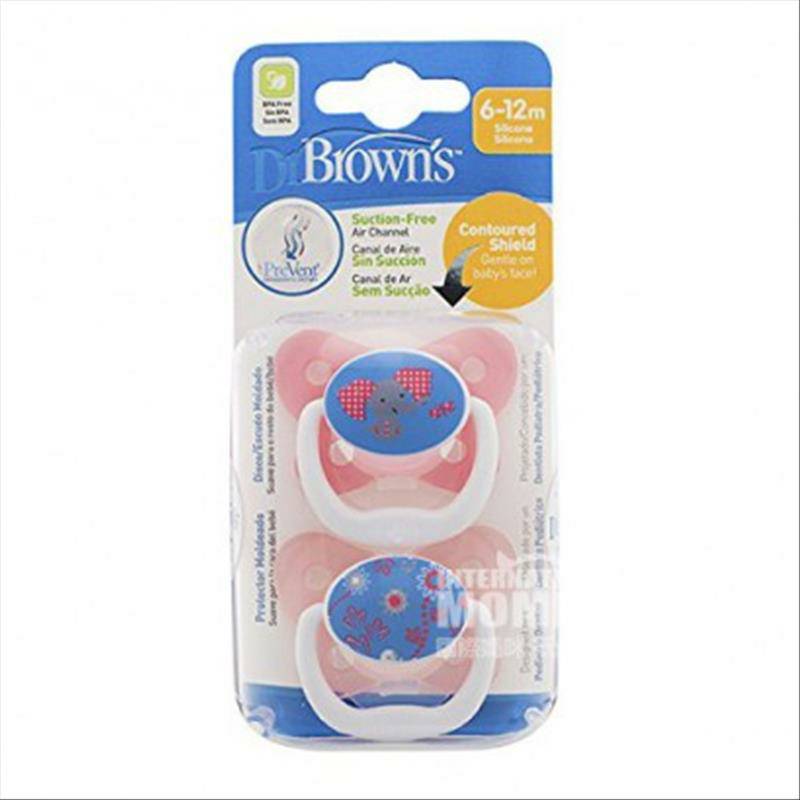 Dr Brown`s미국나비실리콘젖꼭지 2 팩해외버전 6-12 달