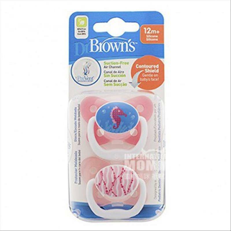 Dr Brown`s미국나비실리콘젖꼭지 2 팩해외버전 12 개월이상