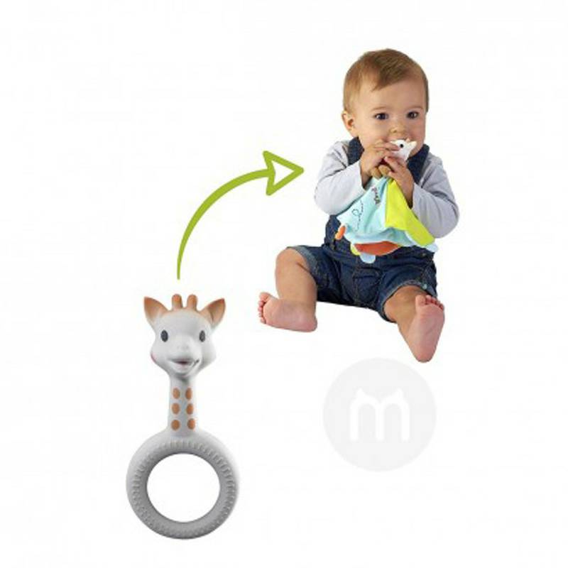 Vulli Sophie 프랑스아기다채로운기린달래는수건해외버전