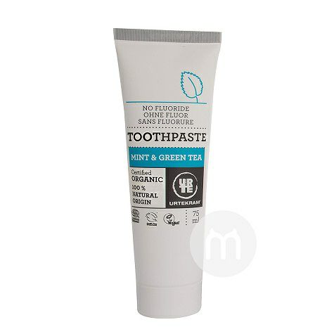 URTEKRAM 덴마크민트및녹차유기불화물프리치약 * 2 해외버전