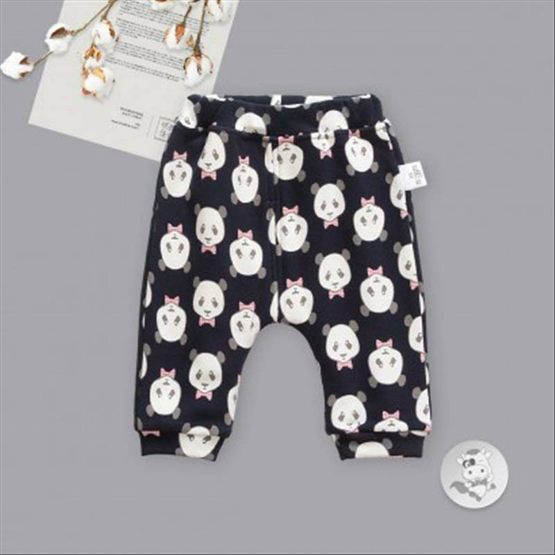 Verantwortung 남녀아기토끼프린트플러스벨벳큰 PP 바지녹색