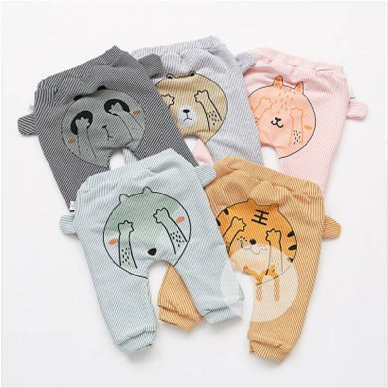 Verantwortung 남녀아기줄무늬눈가리개팬더플러스벨벳큰 PP 바지검은