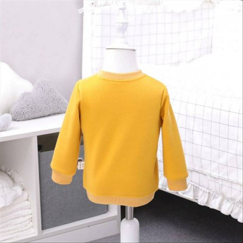 Verantwortung 남녀아기도시순찰플러스벨벳스웨터스웨터노란색