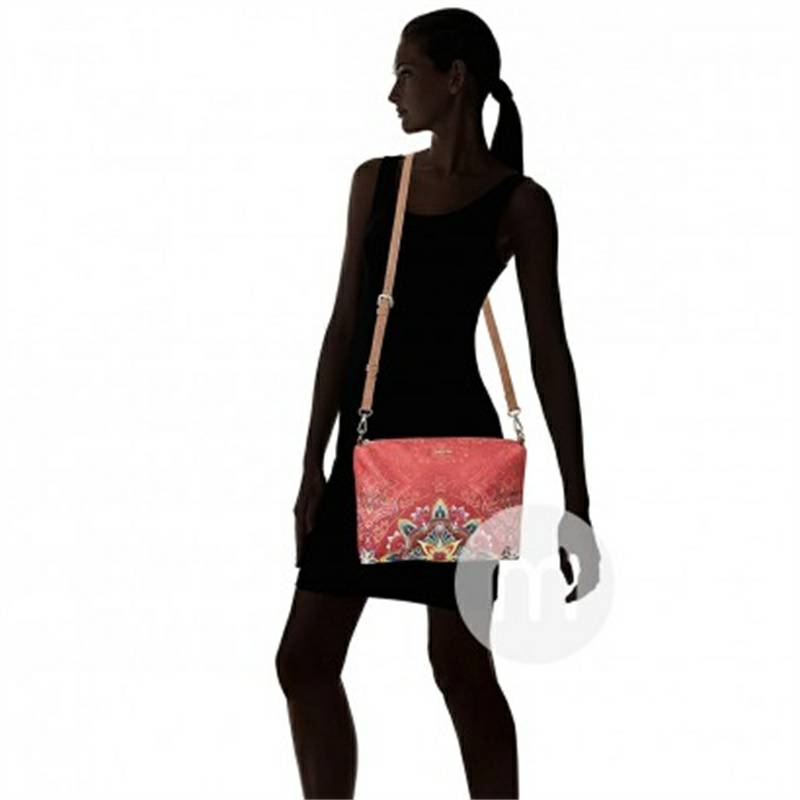 Desigual 스페인유럽과미국의패션레드프린트숄더백해외버전