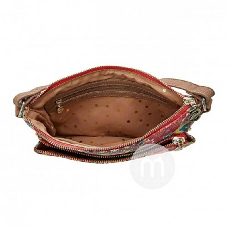 Desigual 스페인어패션레드프린트어깨대각선가방해외버전