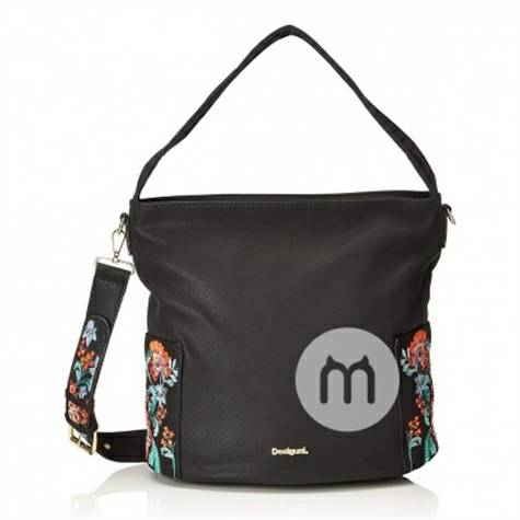 Desigual 패션자수블랙숄더백해외버전