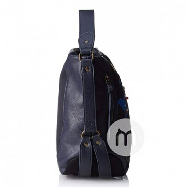 Desigual 패션자수네이비블루숄더백해외버전