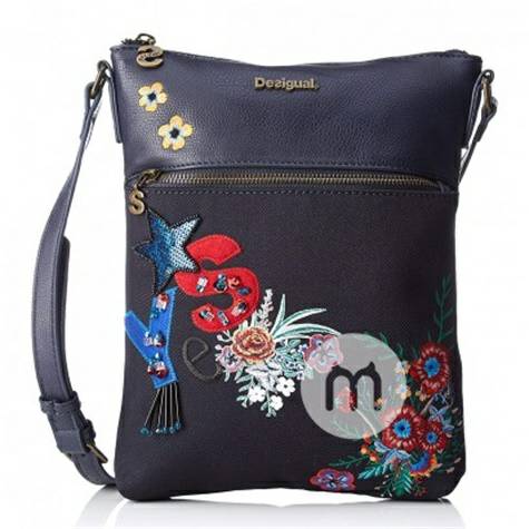 Desigual 스페인패션자수네이비블루숄더대각선가방해외버전