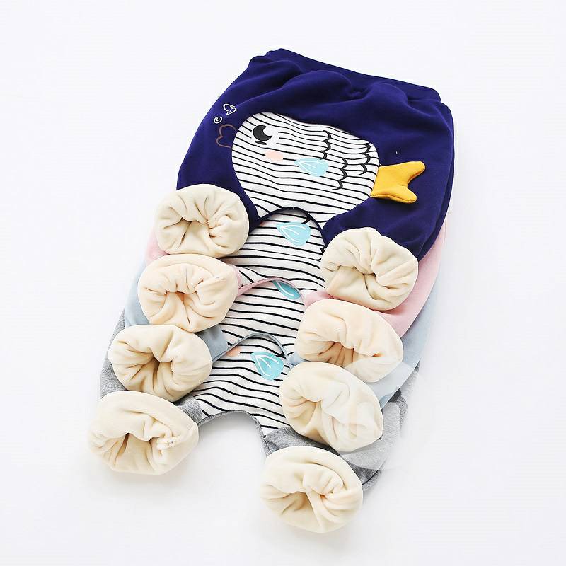 [2 개] Verantwortung 남녀아기슈퍼영웅줄무늬플러스벨벳풀오버스웨터회색 + 침거품물고기플러스벨벳큰 PP 바지네이비블루