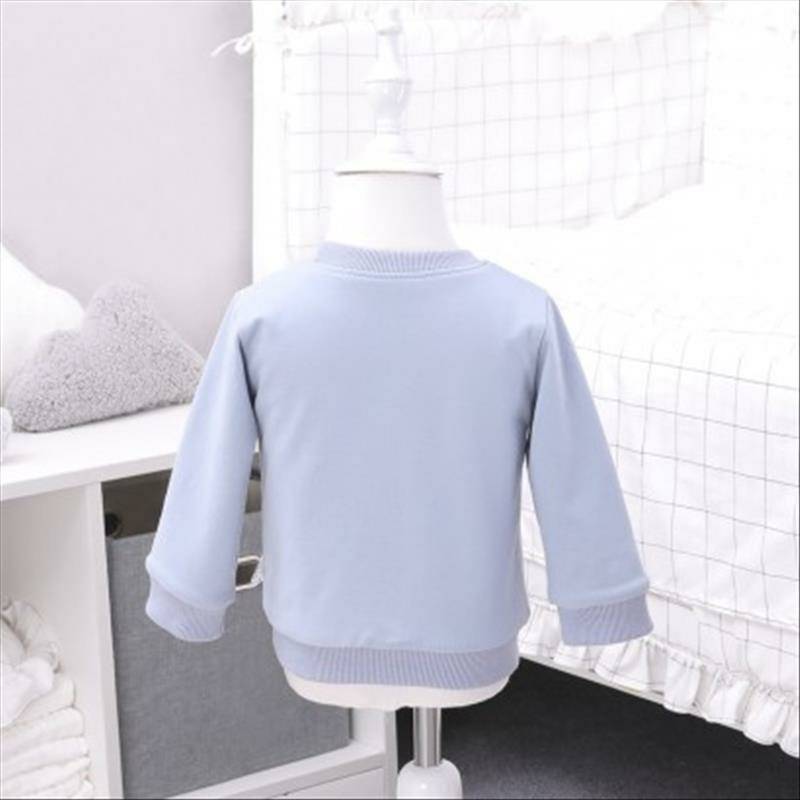 [2 개] Verantwortung 남녀아기포켓얼룩말플러스벨벳풀오버스웨터그레이블루 + 침거품물고기플러스벨벳 PP 바지네이비블루