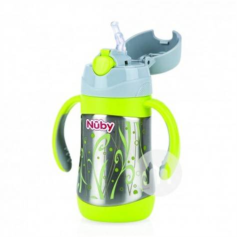 Nuby 미국스테인레스스틸절연밀짚컵핸들 280ml 이상 12 개...
