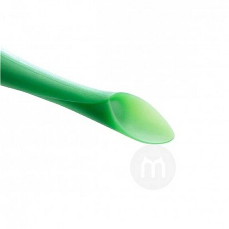 Olababy 미국녹색버드실리콘디너스푼아기교육숟가락두팩해외버전