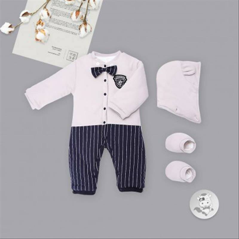 Verantwortung 남녀아기겨울나비넥타이연결된바디크롤링슈트