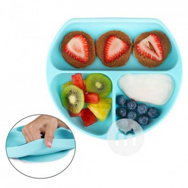 BUMKINS 미국사람아기어린이실리콘흡입컵분할디너플레이트해외버전