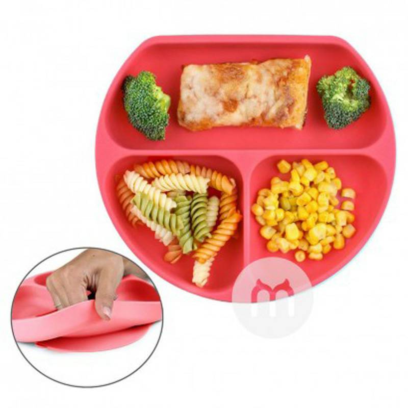 BUMKINS 미국사람아기어린이실리콘흡입컵분할디너플레이트해외버전