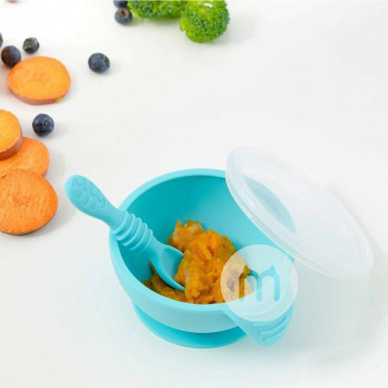 BUMKINS 미국사람아기어린이용실리콘흡입컵보울스푼세트해외판