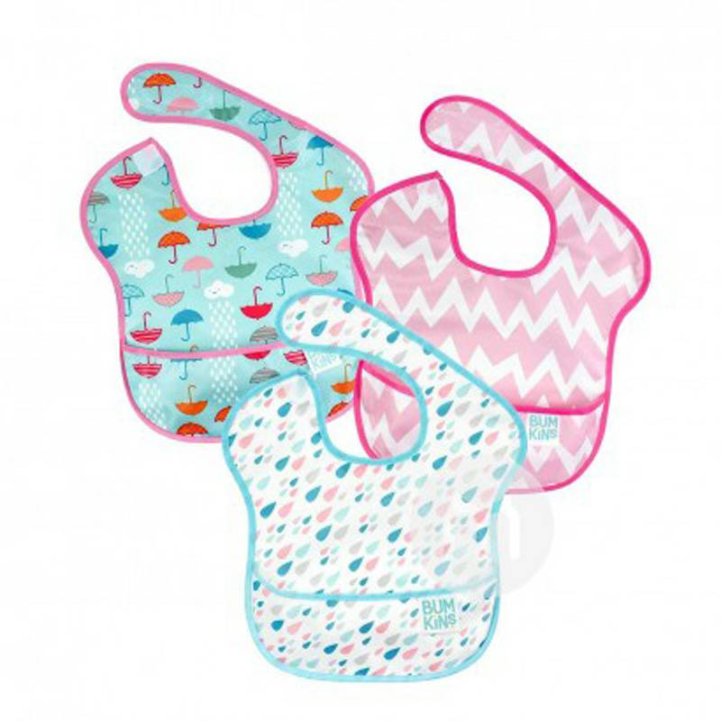 BUMKINS 미국사람베이비방수턱받이 3 개해외판