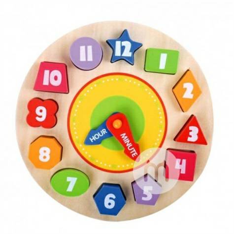 Tooky Toy 장난감독일토키장난감목조빌딩블록시계완구해외버전