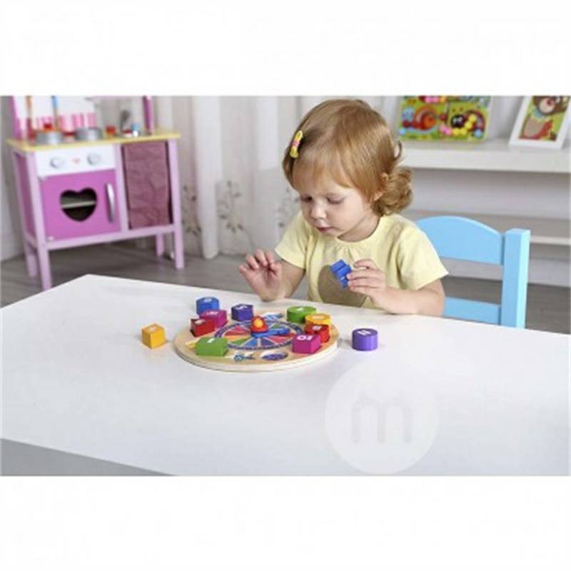 Tooky Toy 장난감독일토키장난감목조빌딩블록시계완구해외버전