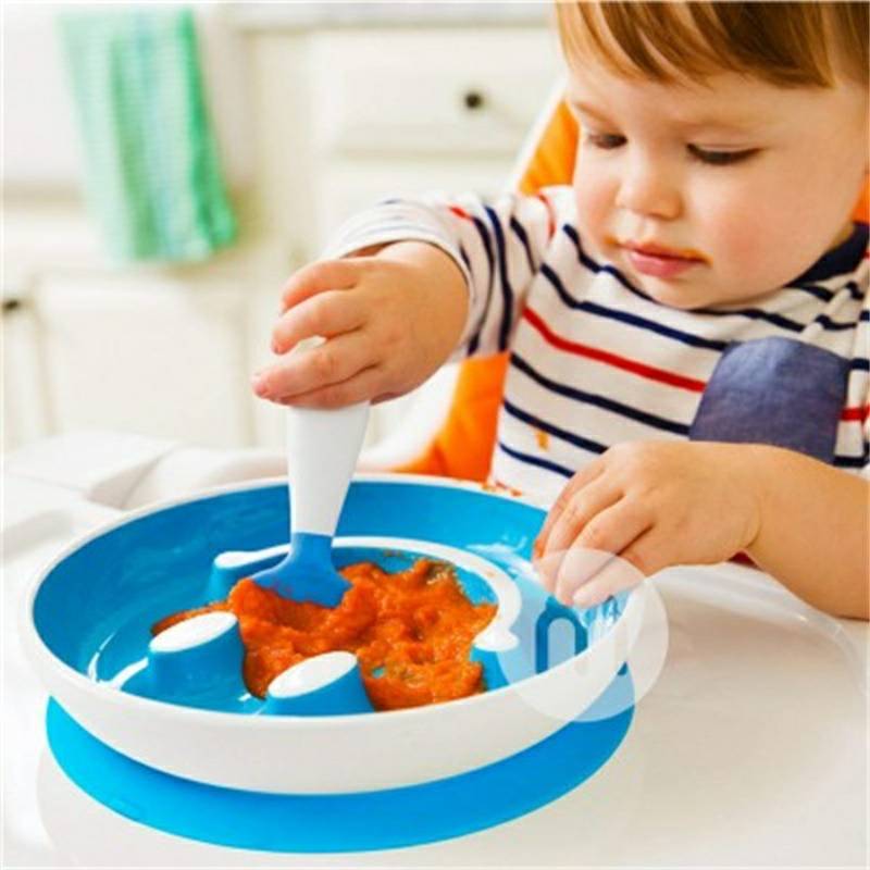 Munchkin아메리칸베이비아이스마일푸드보조플레이트트레이닝스푼세트해외판