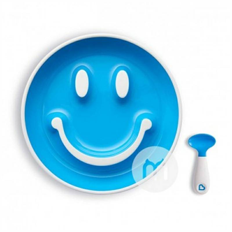 Munchkin미국아기어린이웃는얼굴보조식품접시훈련스푼컵세트해외버전