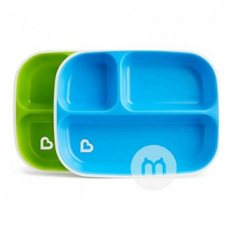 Munchkin 아메리칸베이비스퀘어자동급식방수디너플레이트 2 팩해외판