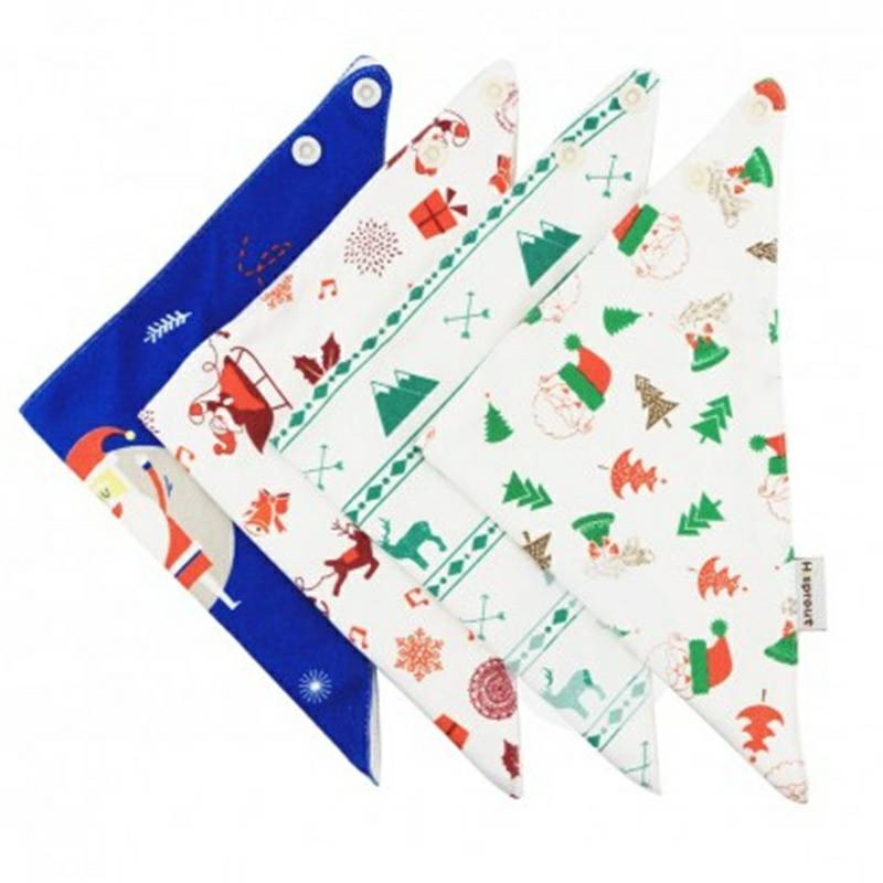 Hisprout 미국베이비트라이앵글스카프 4 개팩해외판